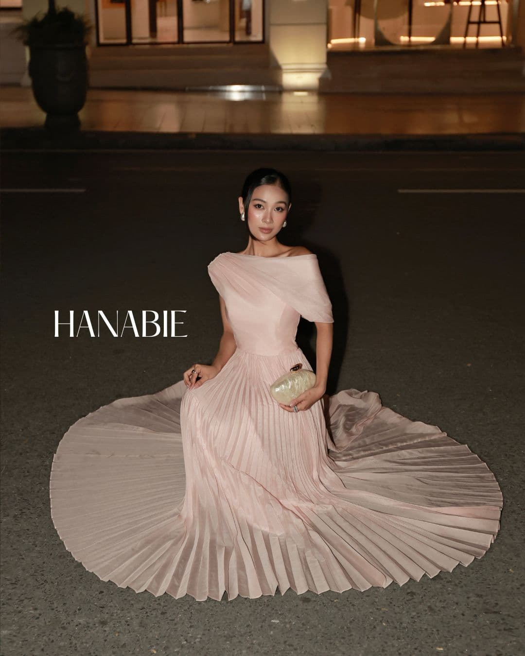Ventom Dress - Premium Pink Maxi Dress - Đầm Voan Dập Ly Cao Cấp