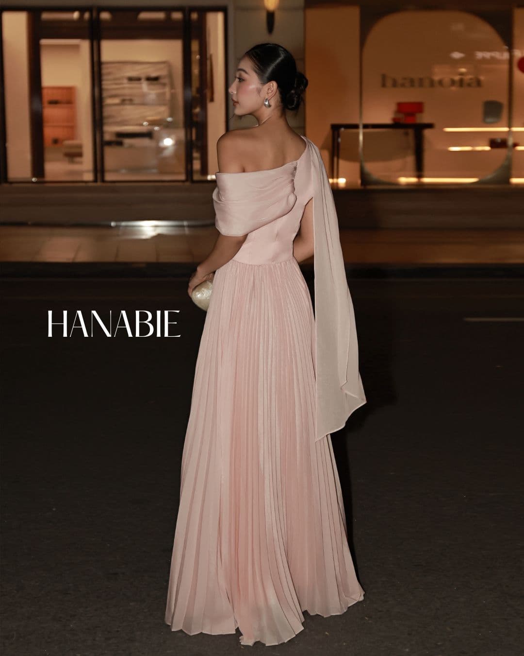 Ventom Dress - Premium Pink Maxi Dress - Đầm Voan Dập Ly Cao Cấp