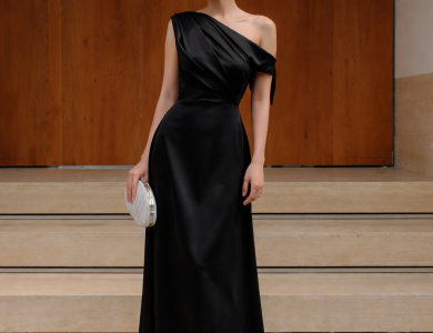 Ivian Black Silk Dress black silk dress