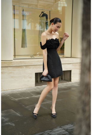 Noir Rossette Dress