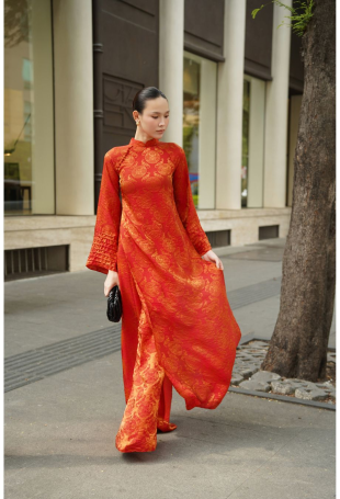 Áo dài Gấm Đỏ